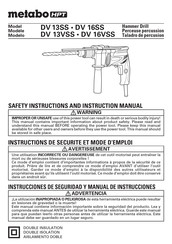 Metabo HPT DV 13SS Manual De Instrucciones