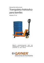 GAYNER 75-34 Manual De Instrucciones