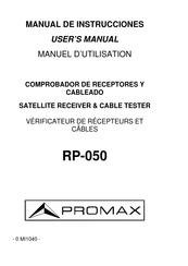 Promax RP-050 Manual De Instrucciones