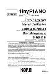 Korg tinyPIANO Manual De Usuario