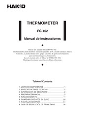 Hakko FG-102 Manual De Instrucciones