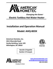 American Hometec AHQ-B03X Manual De Instalación Y Funcionamiento