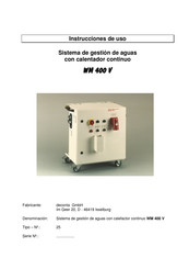 deconta WM 400 V Instrucciones De Uso