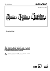 KSB ITUR NORMABLOC Serie Manual De Instrucciones