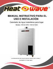 Heatwave HW-GI13PD Manual Instructivo Para El Uso E Instalación