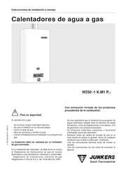 Junkers W250-1 KDM1 P23 Serie Instrucciones De Instalación Y Manejo