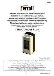 Ferroli TERMO ORIONE PLUS Manual De Instalación, Uso Y Mantenimiento