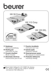 Beurer HK 58 Cosy Instrucciones Para El Uso