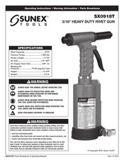 Sunex Tools SX0918T Instrucciones De Operación