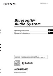 Sony MEX-BT2600 Manual De Instrucciones