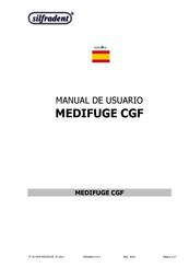 Silfradent MEDIFUGE CGF Manual De Usuario