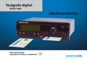 Siemens VDO DTCO 1381 Manual De Usuario