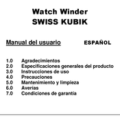 SWISS KUBIK Winder Manual Del Usuario