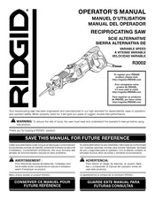 RIDGID R3002 Manual Del Operador