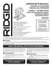 RIDGID JobMax R8223407 Manual Del Operador