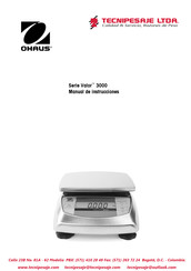 OHAUS Valor 3000 V31XH202 Manual De Instrucciones