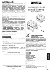 Honda Power Equipment ECMT7000 Manual De Instrucciones