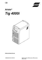 ESAB Aristo Tig 4000i Instrucciones De Uso