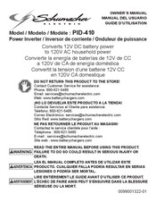 Schumacher Electric PID-410 Manual Del Usuario