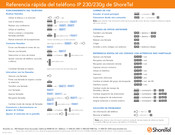 ShoreTel 230 Referencia Rápida