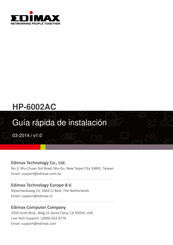 Edimax HP-6002AC Guía Rápida De Instalación