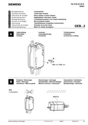 Siemens GEB Serie Instrucciones De Montaje