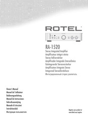 Rotel RA-1520 Manual De Instrucciones