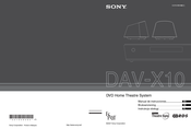 Sony DAV-X10 Manual De Instrucciones