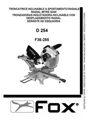 Fox F36-255 Manual De Instrucciones