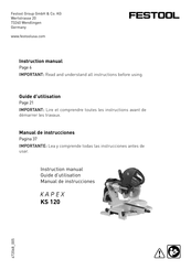 Festool KAPEX KS 120 Manual De Instrucciones