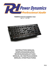 Power Dynamics PDZM700 Manual De Instrucciones