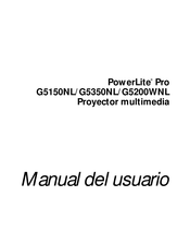 Epson PowerLite Pro G5200WNL Manual Del Usuario