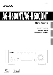Teac AG-H600NT Manual Del Usuario