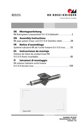 RK Rose+Krieger E-II Stainless steel Instrucciones De Montaje