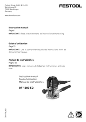 Festool OF 1400 EQ Manual De Instrucciones