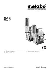 Metabo MAG 50 Instrucciones De Manejo