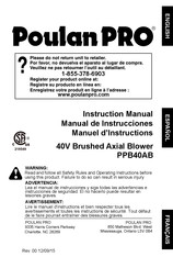 Poulan Pro PPB40AB Manual De Instrucciones