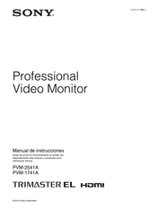 Sony Trimaster EL PVM-2541A Manual De Instrucciones