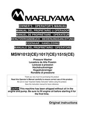 Maruyama MSW1012CE Manual Del Propietário