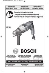 Bosch HD18-2 Instrucciones De Funcionamiento