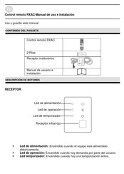 Rheem RXAC Manual De Uso