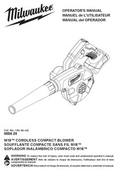 Milwaukee 0884-20 Manual Del Operador