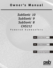 PSB SubSonic 10 Manual Del Propietário