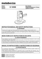 Metabo HPT S 18SB Manual De Instrucciones