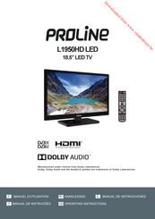 Proline L1950HD LED Manual De Instrucciones