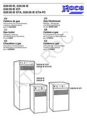 Roca G30/20 IE Instrucciones De Funcionamiento, Limpieza Y Mantenimiento Para El Usuario