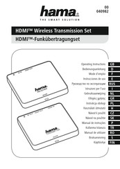 Hama 00040982 Instrucciones De Uso