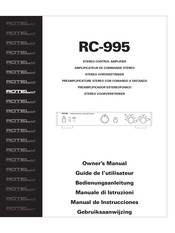 Rotel RC-995 Manual De Instrucciones