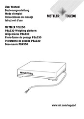Mettler Toledo PBA330-CC Serie Instrucciones De Manejo
