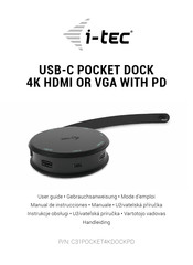 i-tec C31POCKET4KDOCKPD Manual De Instrucciones